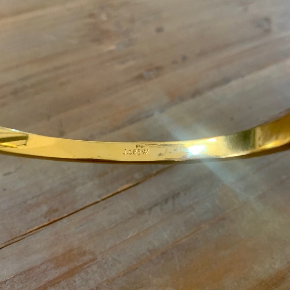 J.Crew Enamel & Rhinestone Bangle Bracelet - Picture 3 of 4